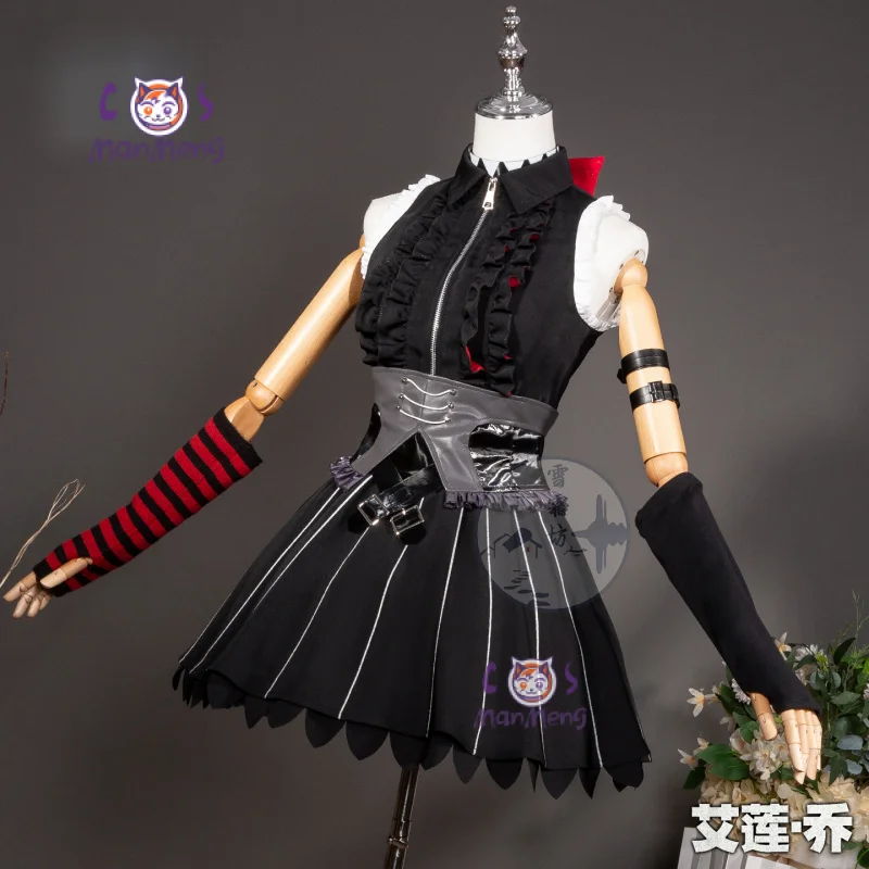 

Ellen Joe Game Zenless Zone Zero Cosplay Costume Wig Tail Waist Cover Prop Dress Girl Gothic Uniform Halloween Christmas Suit