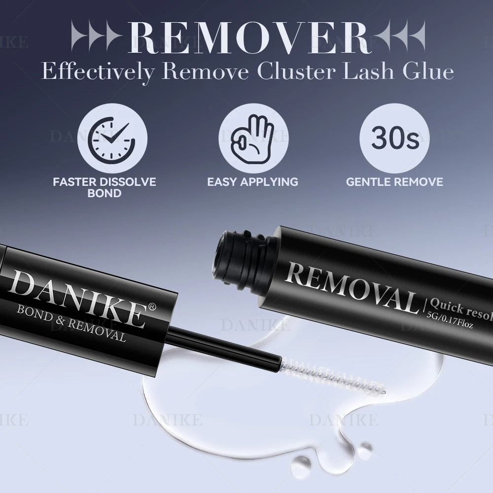 DANIKE 2 in 1 Individual Clusters Lash Bond Glue & Remover Waterproof DIY Eyelash Glue Fast Remove Eyelash Remover Makeup Tools