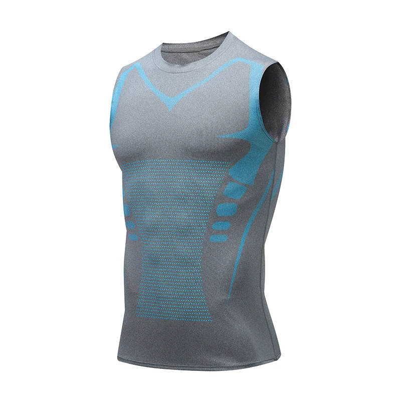 Kompression Tank Top Männer Gym Shirt Ärmel Quick Dry Druck Sportswear Männlichen Fitness Bodybuilding Weste Workout Muscle Top