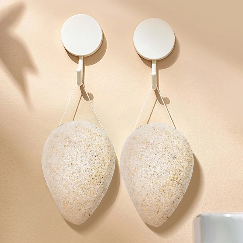 ฟองน้ำล้างหน้ามินิธรรมชาติ1ชิ้นฟองน้ำขัดผิวอุปกรณ์ดูแลผิวหน้า