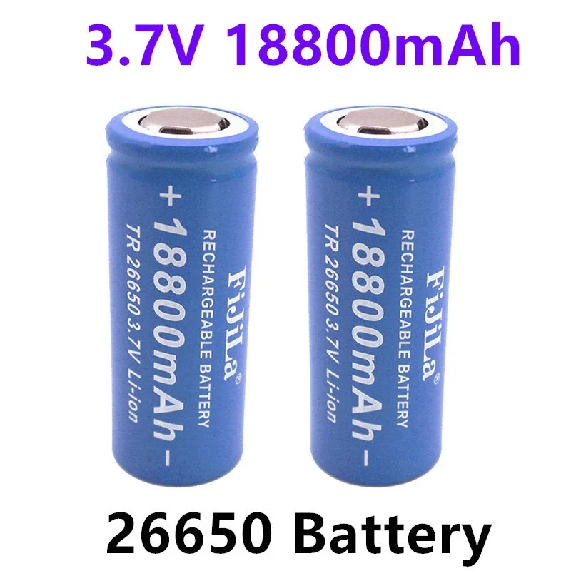 2024 New 3.7V 26650 Battery 18800mAh Li-ion Rechargeable Battery for LED Flashlight Torch Li-ion Battery Accumulator Battery