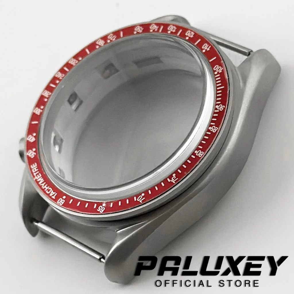 Titanium Case 40mm Chronograph Bezel Dome Mineral Glass Watch Case Accessories Watch Parts Fit for VK63 VK63A Quartz Movement