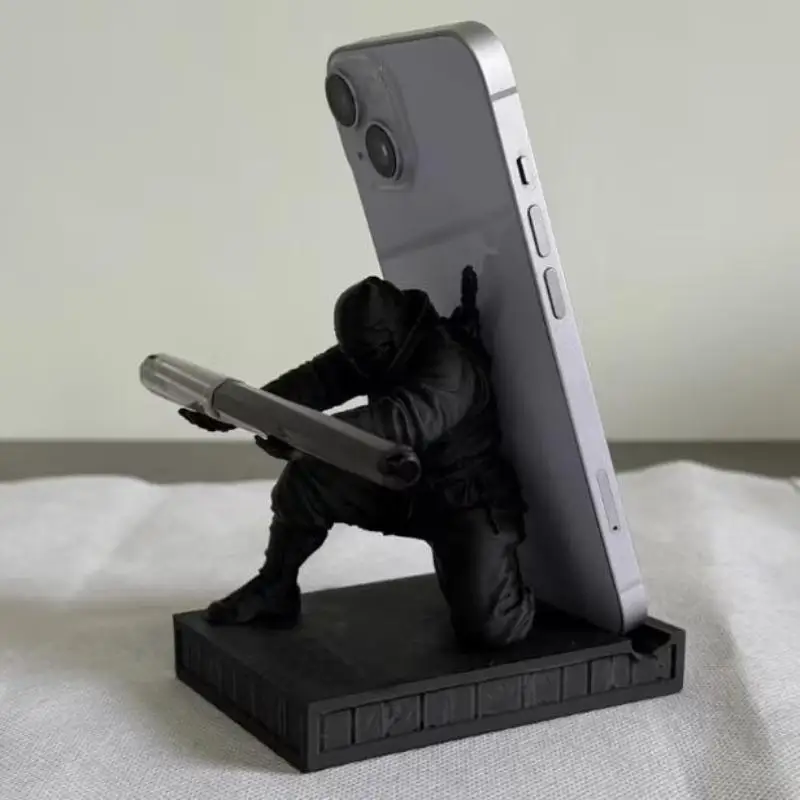 Waterproof Easy Clean Resin Pen Holder Phone Stand Desk Stationery Storage Organizer for Home Office Practical Gift