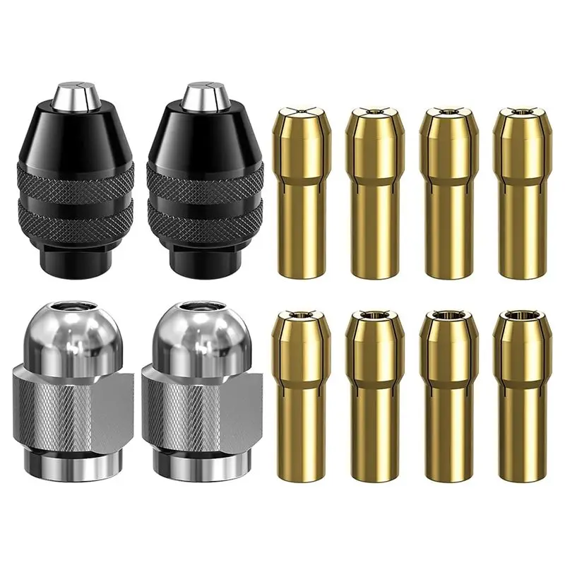 

Набор цанговых патронов ABNL для Dremel, 12 шт., от 1/32 до 1/8 дюйма, сменные, 4486, быстрозажимные патроны для дрелей и роторных инструментов