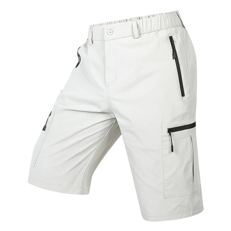 

New Summer Quick Dry Cargo Shorts Mens Lightweight Work Cargo Shorts Multi Pockets Waterproof Outdoor Hiking Fishing Shorts Male