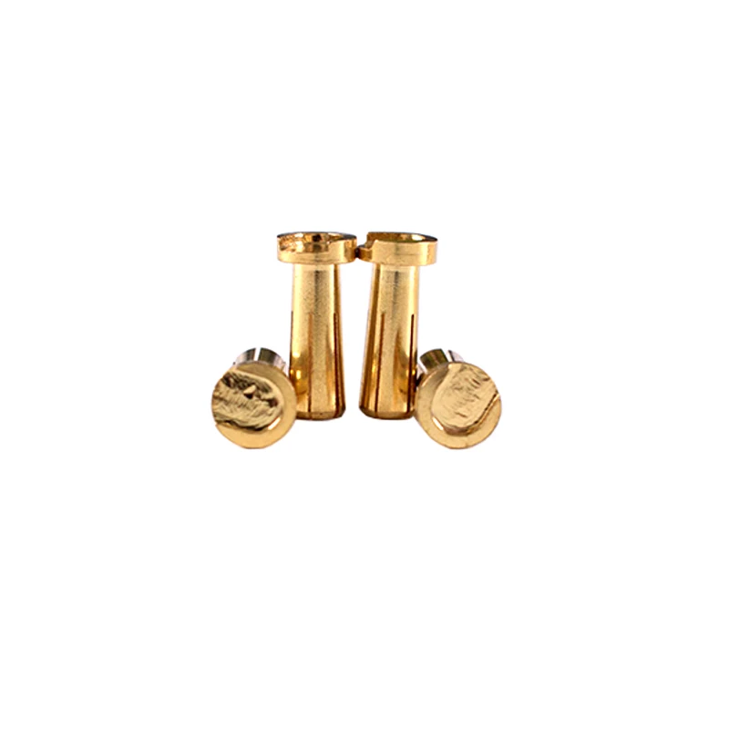 RC Hobby 5/10/20 Uds chapado en oro 5,0mm 18mm bala redonda perfil bajo conector macho hembra para cargador de baterías Lipo RC