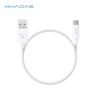 Khadas USB-A to C LPS Cable, connecting Tone2 Series DAC with an LPS (Linear Power Supply)