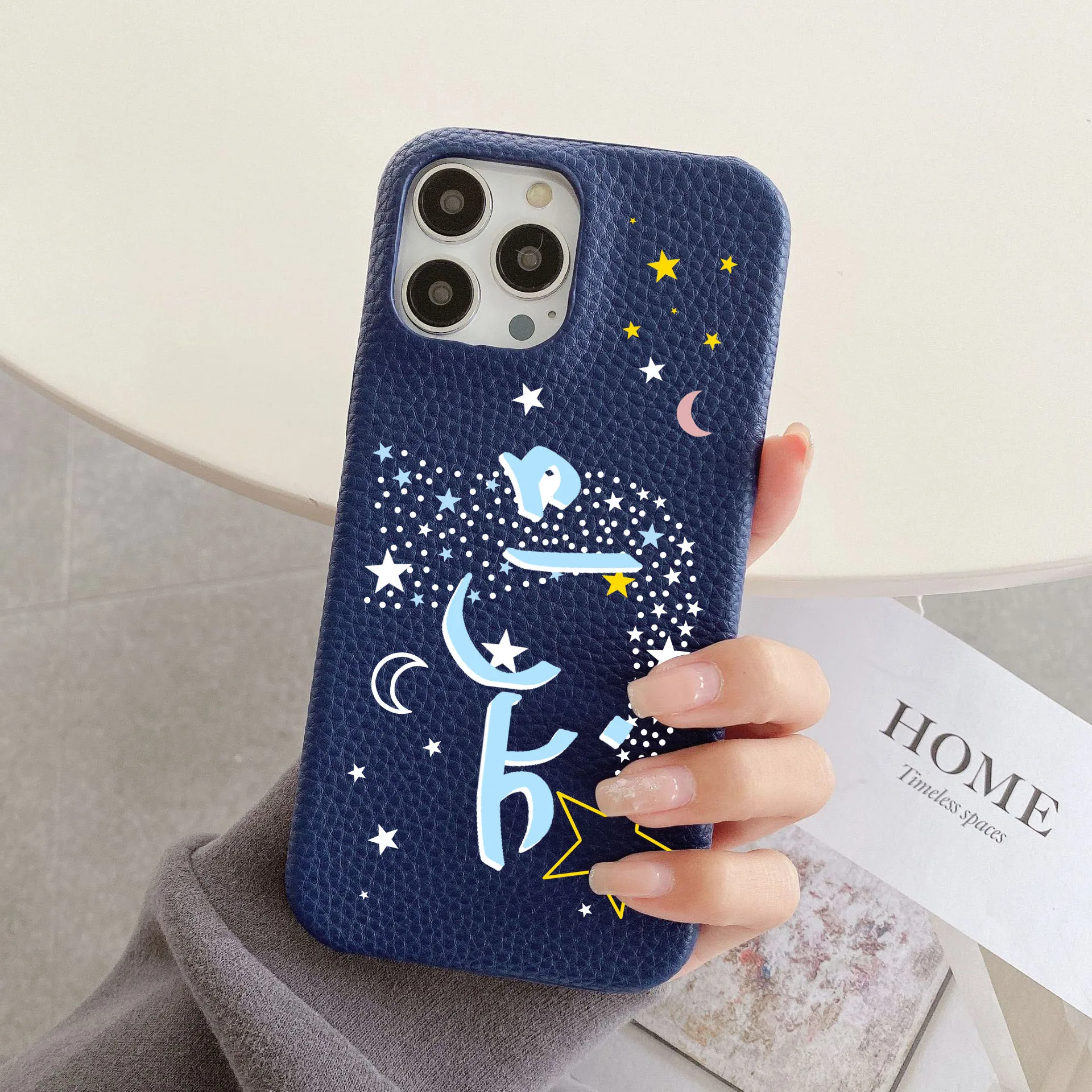 Personalized Customized Name Letter Leather Case For Iphone 15 16 pro max 14 13 Pro Max 12 Mini 11 kafr letters Luxury Covers