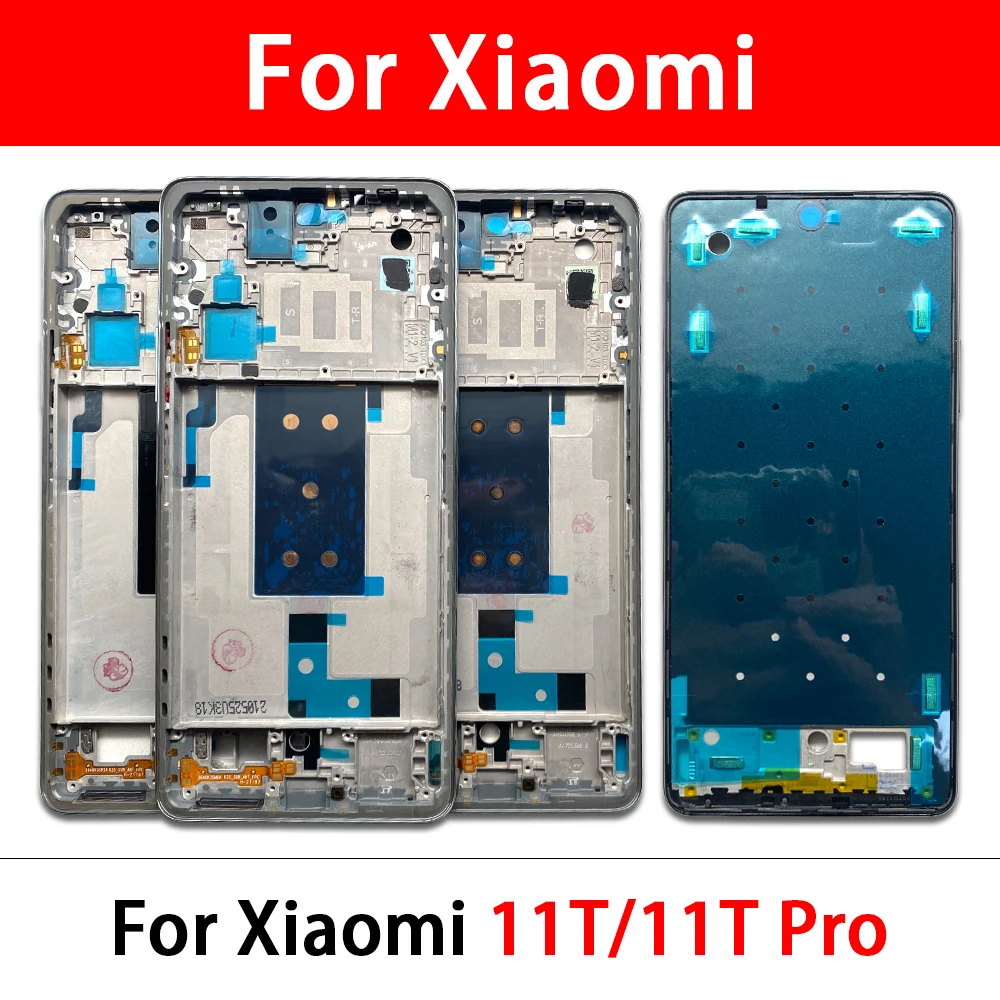 10Pcs Middle Frame For Xiaomi Mi 11T / Mi 11T Pro Housing Bezel Plate LCD Faceplate Replace Chassis Plate