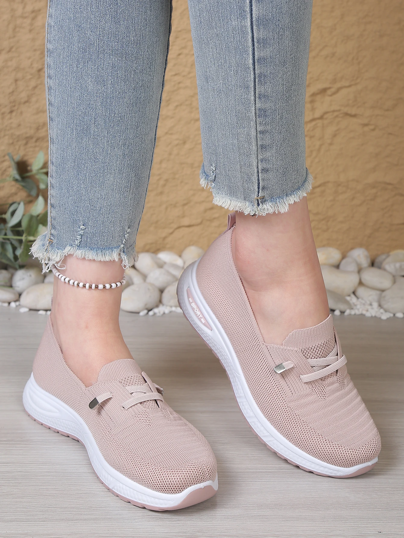 Atmungsaktive Slip-On-Walkingschuhe für Damen, leichte, bequeme Freizeitsneaker, weiche Sohle für ältere Menschen und ganztägiges Tragen – Detail 7