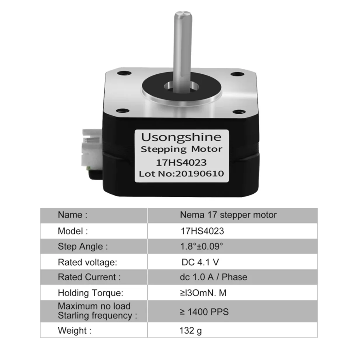 

ABNJ Nema17 17HS4023 Шаговый двигатель для экструдера 4-выводной двигатель 22 мм 42 0,7 А 12 В 14 Нсм Двигатель 3D-принтера Лазерный двигатель с ЧПУ
