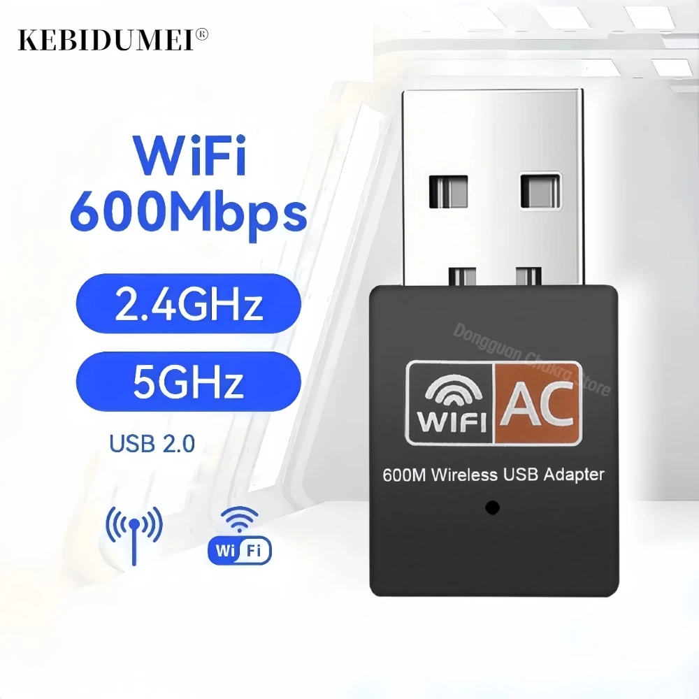 600Mbps Wireless USB WiFi Adapter wifi Dongle PC การ์ดเครือข่าย Dual Band wifi อะแดปเตอร์ 5 Ghz สําหรับแล็ปท็อปคอมพิวเตอร์
