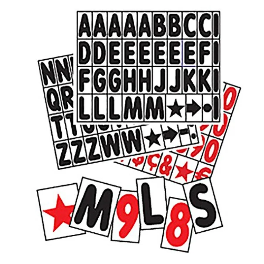 

Sidewalk Sign Replacement Letter Set for White Signs 4 Inch Letters Fit 24x36 Inch Sign Faces