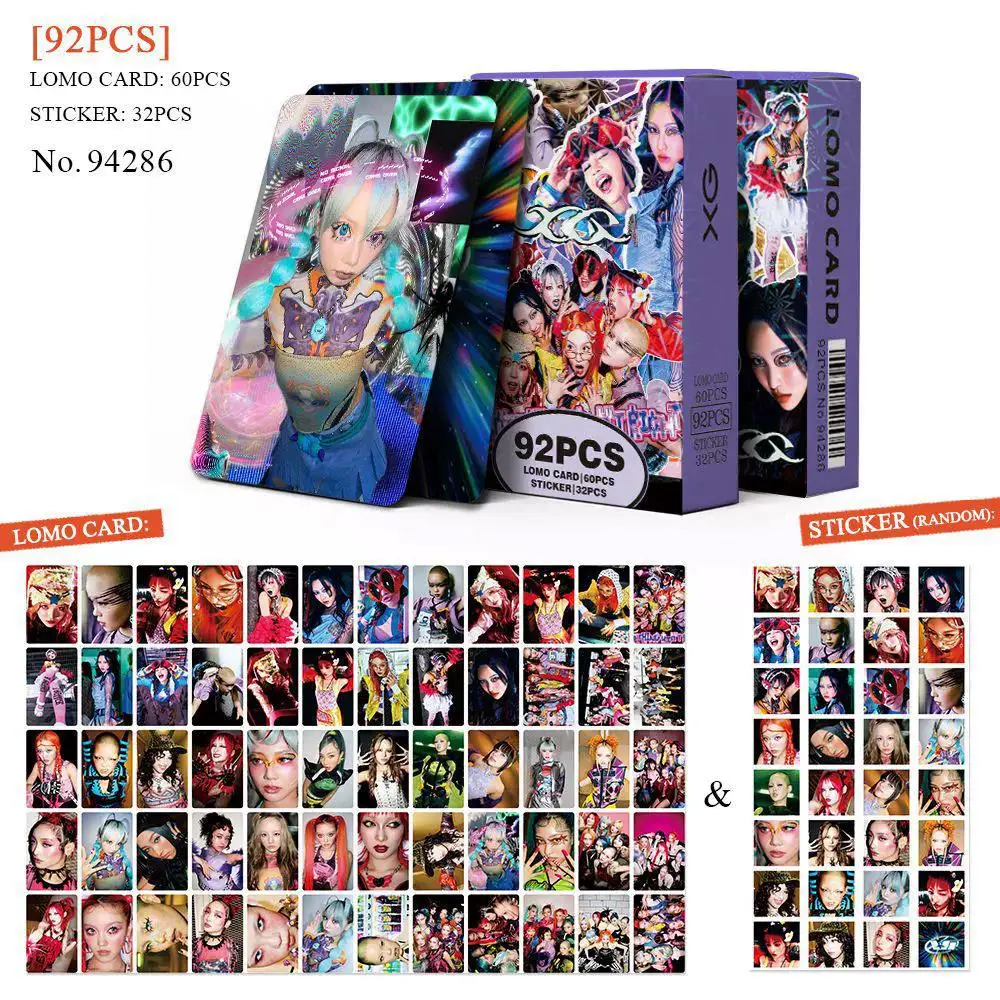 92PCS XG Girl Group Holographic Photo Cards Set - JURIA CHISA JURIN Collectible LOMO With Bonus Stickers image 2