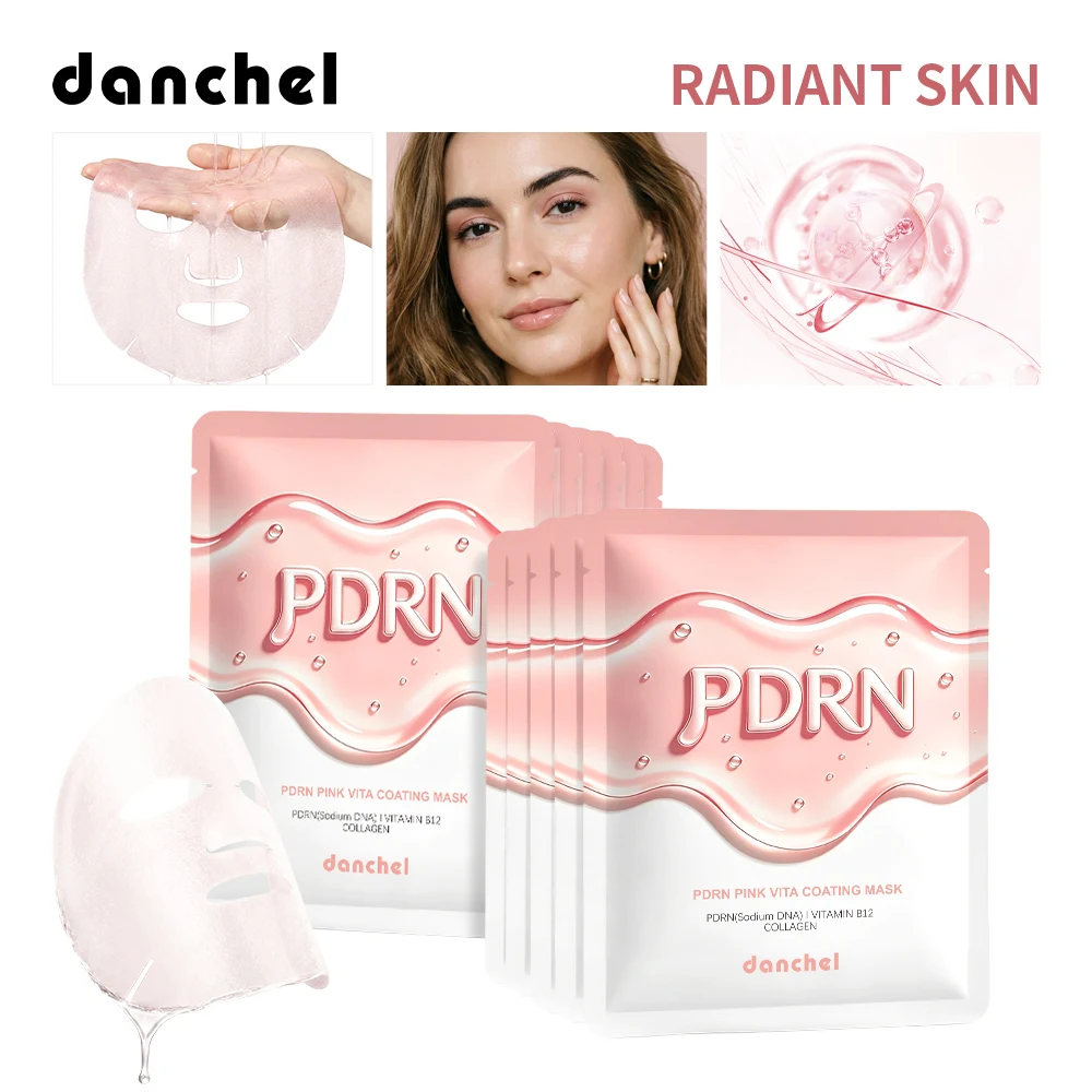 Máscara de Reparação de Barreira PDRN com Vitamina B12, DNA de Salmão de Alta Pureza, Melhora a Elasticidade, Uniformiza o Tom, Máscara Hidratante Profunda
