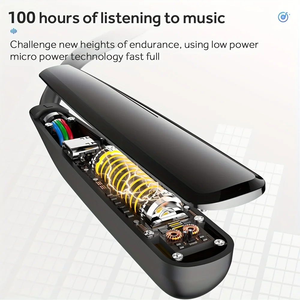 スポーツ高品質ハンギングネックダブルイヤーKソングネックハンギングスタイル超長時間待機デジタルディスプレイステレオ超低音M