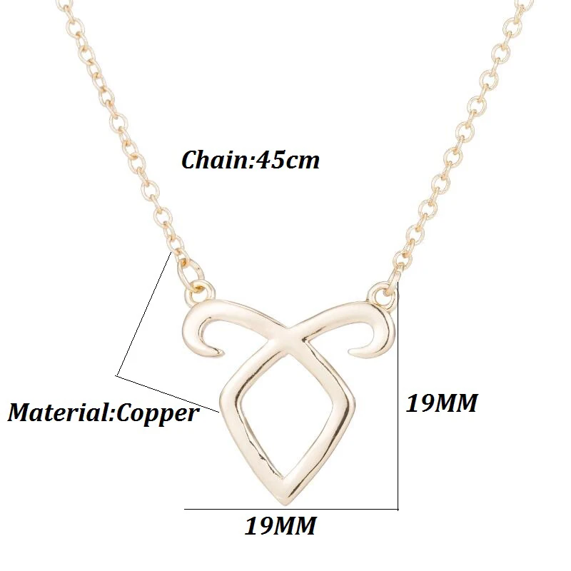 The Mortal Instruments City Of Bones Necklace Angelic Power Rune Shadowhunters Silver Color Symbol Pendant Jewelry Men Wholesale view 4