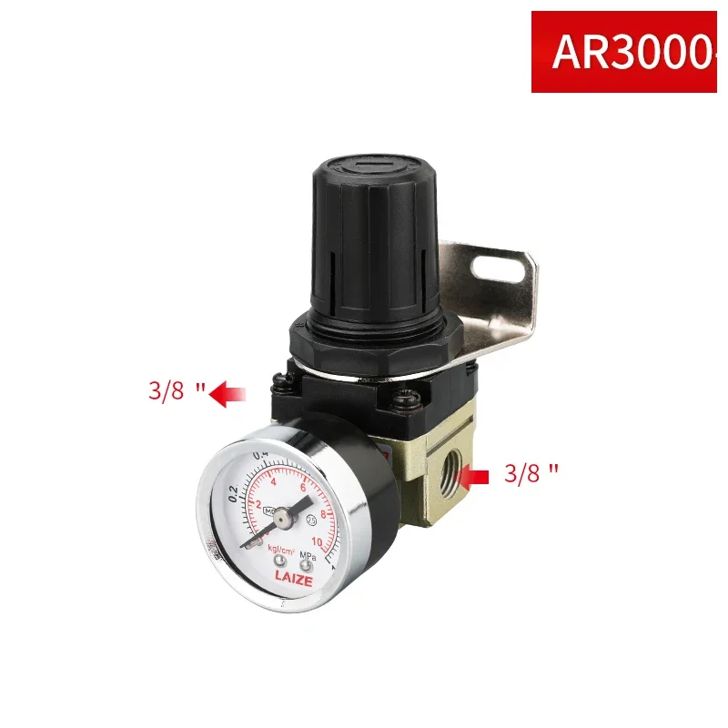 AR2000 AR3000 G1/4\'\' 6mm 8mm 10mm 12mmAir Control Compressor Pressure Relief Regulator Valve with Fitting