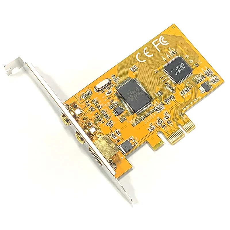 PCIE 878A Capture Card PCI-E 878 Sonography Medical Image 2 PORTS AV Svhs Terminal Connector Video Capture Card SDK2000 1394