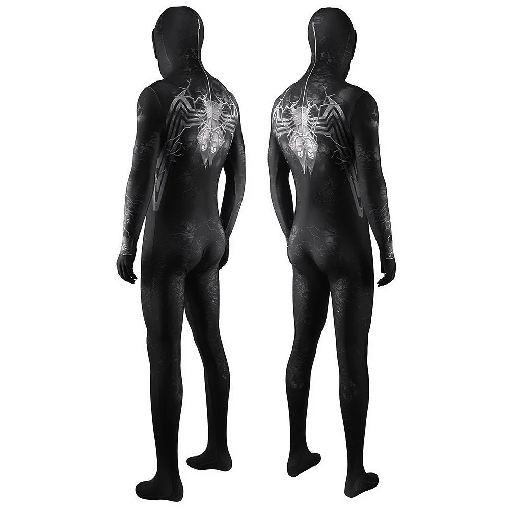 Venom Symbiont Spiderman Cosplay Traje para Adultos e Crianças, 3D Impresso, Spandex, Zentai Ternos, Spider Halloween Costume, Bodysuit