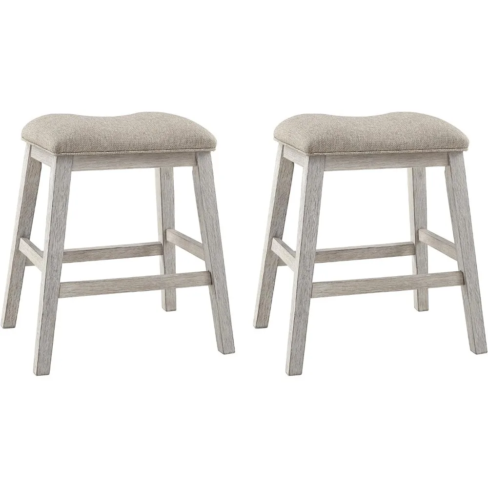 Skempton-Estofados Barstool, Modern Counter Altura, 24 dentro, 2 Contagem