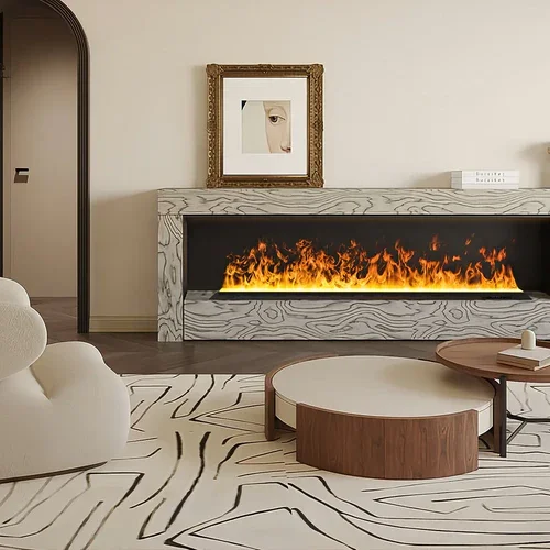 Mounted And Recessed Modern Fireplace Home Heater With Crystal Decoration Electric Fireplace Insert