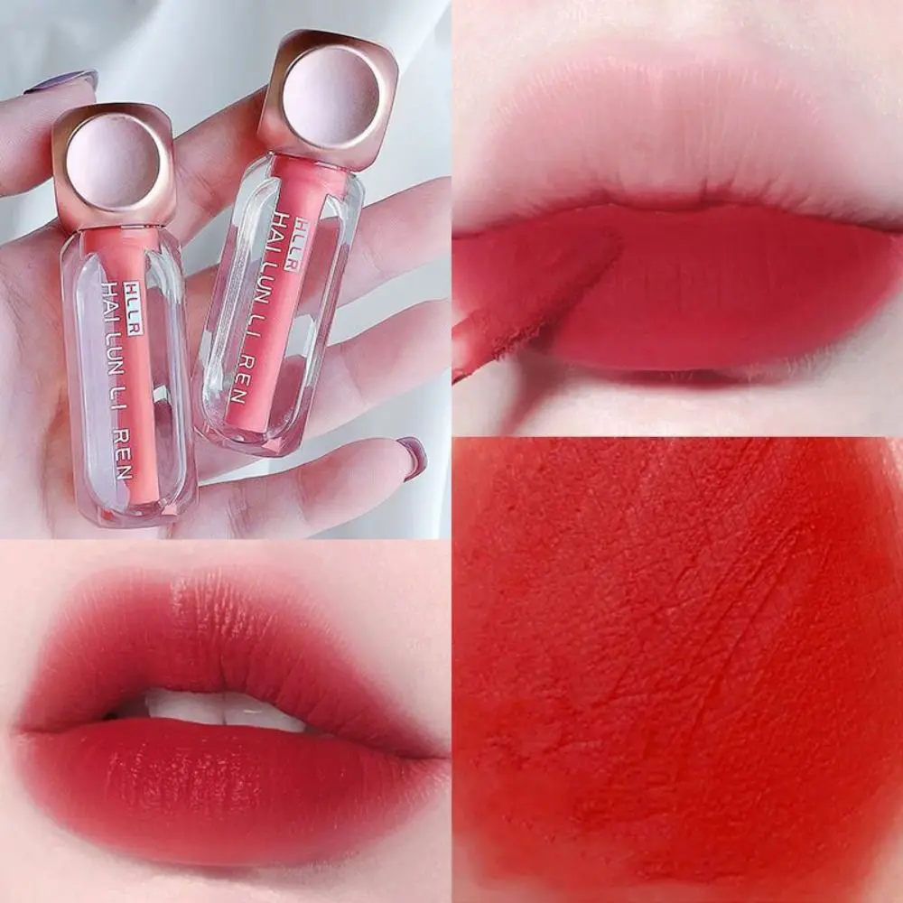 Lippen pflege Kosmetik lang anhaltende cremige Luft Lippenstift matt Rose nackt rot Samt Lippenstift glatt erröten Make-up Lippen pflege Frauen