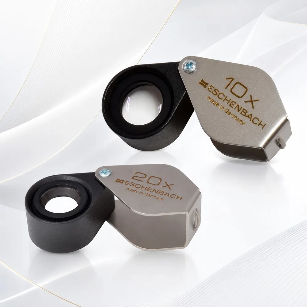 Eschenbach 10X 20X Folding Jewelry Loupe Achromatic Lens Magnifier for Diamond Gemstone Watch