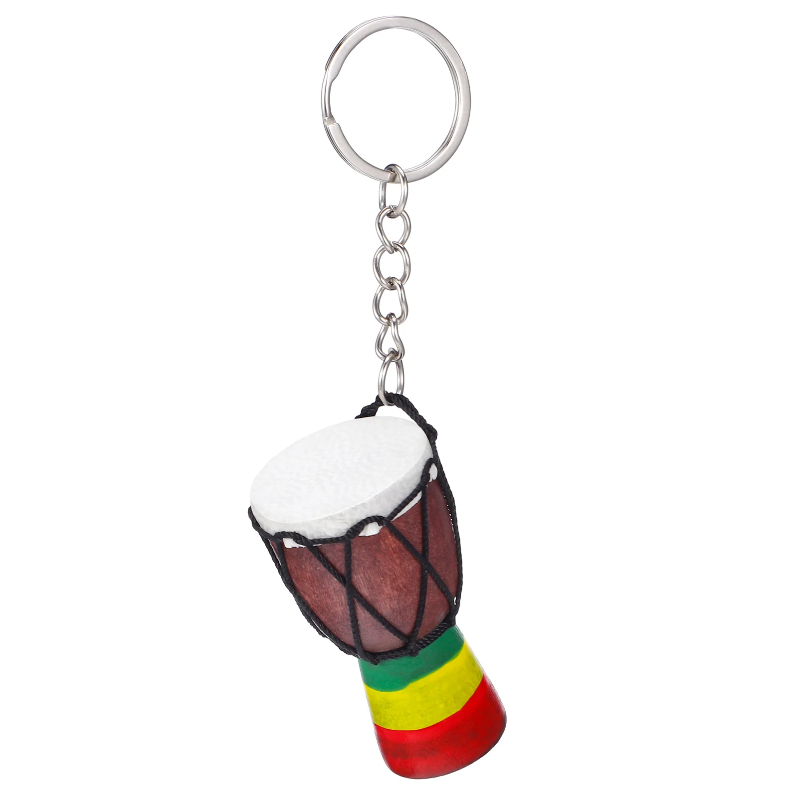 Djembe Keychain African Drum Ornament Instrument Bag Hanging Pendant Polyester Pendants Music Travel Gift