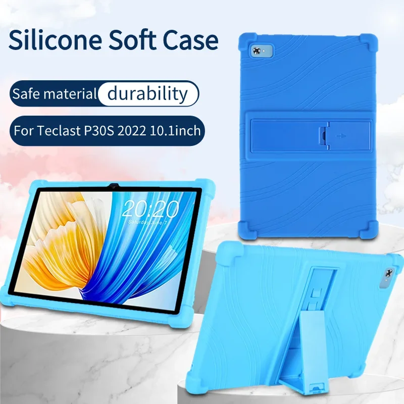 

Silicone Airbags Shockproof Cover For Teclast M40 Plus P40HD P30S (2022) 10.1" Tablet Case Multi-Angles Adjustable Stand Funda