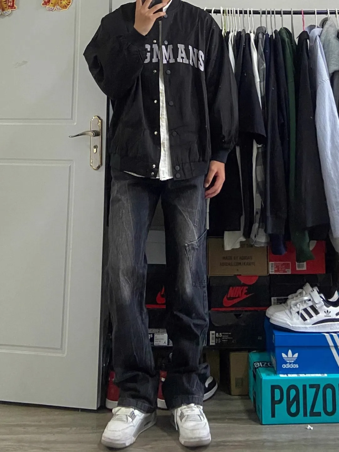 

Мужские джинсы в стиле американского уличного мода, свободного кроя, прямые, повседневные, винтажные, ретро, трендовые, молодежные