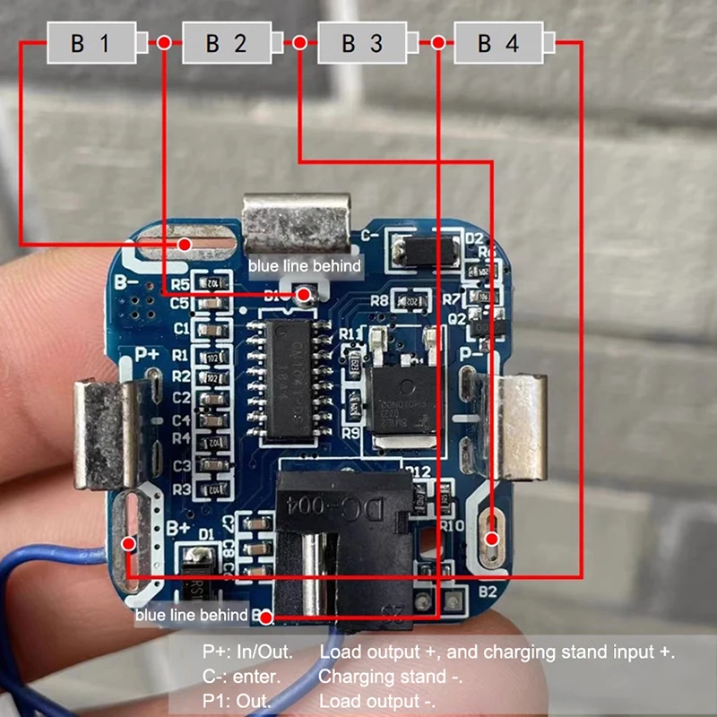 1ชิ้นใหม่ BMS 4S 14.4V Bor listrik แบตเตอรี่ลิเธียมบอร์ดป้องกันเครื่องมือทางไฟฟ้าแผงป้องกันการชาร์จเกินด้วยมือ