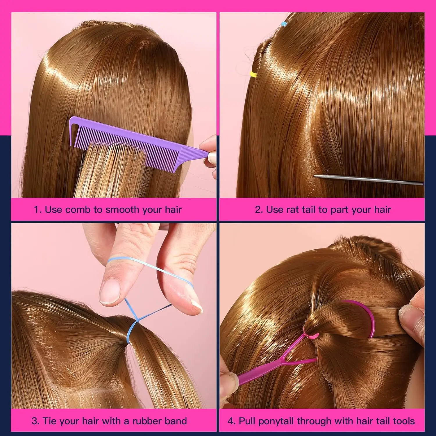 Elastic Hair Bands 24 Colors,Mini Hair Rubber Bands for Hair, Small Hair Ties,Colorful Hair Accessories for Toddler,  Girl, Kids