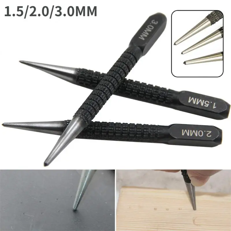 1pc Alloy Steel Center Punch Steel Scriber Marke  Alloy Metal Wood Marking Drilling Tool Carving Scribing Marker Tools 1.5/2/3mm