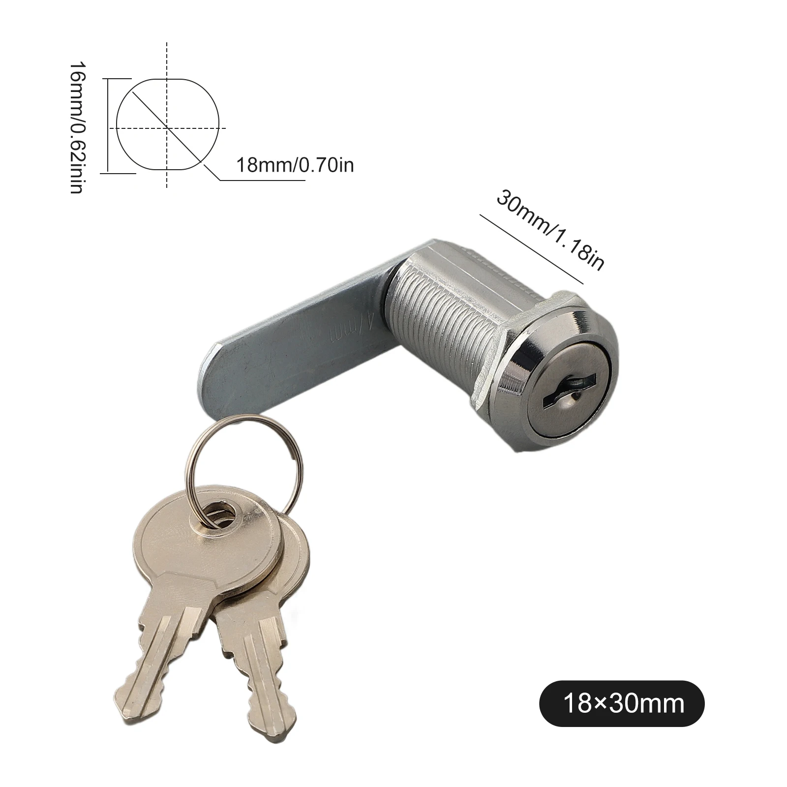 16/20/25/30mm Cam Cylinder Locks Door Cabinet Mailbox Padlock Drawer Cupboard Box Lock With Iron Key For Furniture Hardware