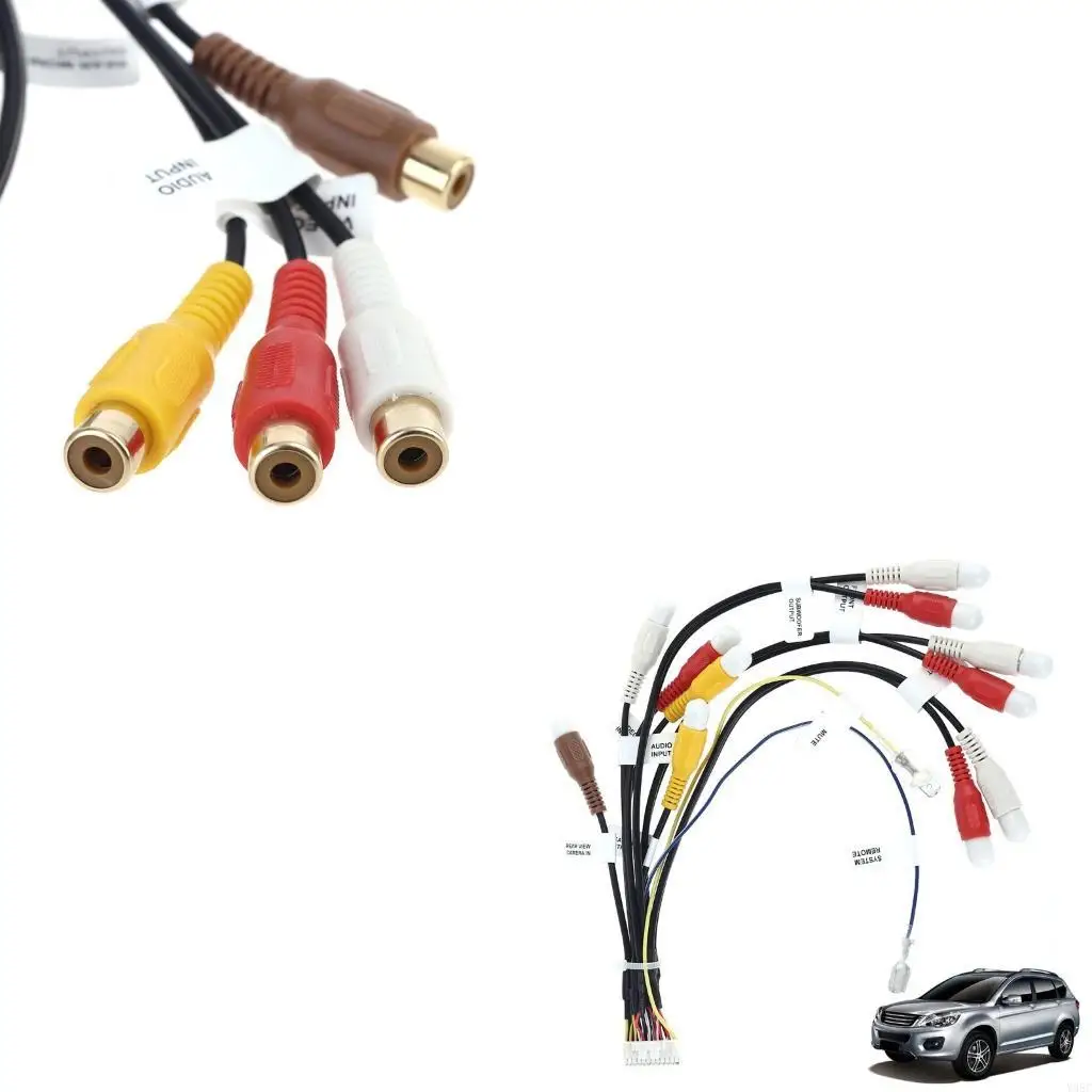 

Universal Radio RCA выходной проволоки AUX-In Subwoofer Micropher Adapter 24PIN Канадца