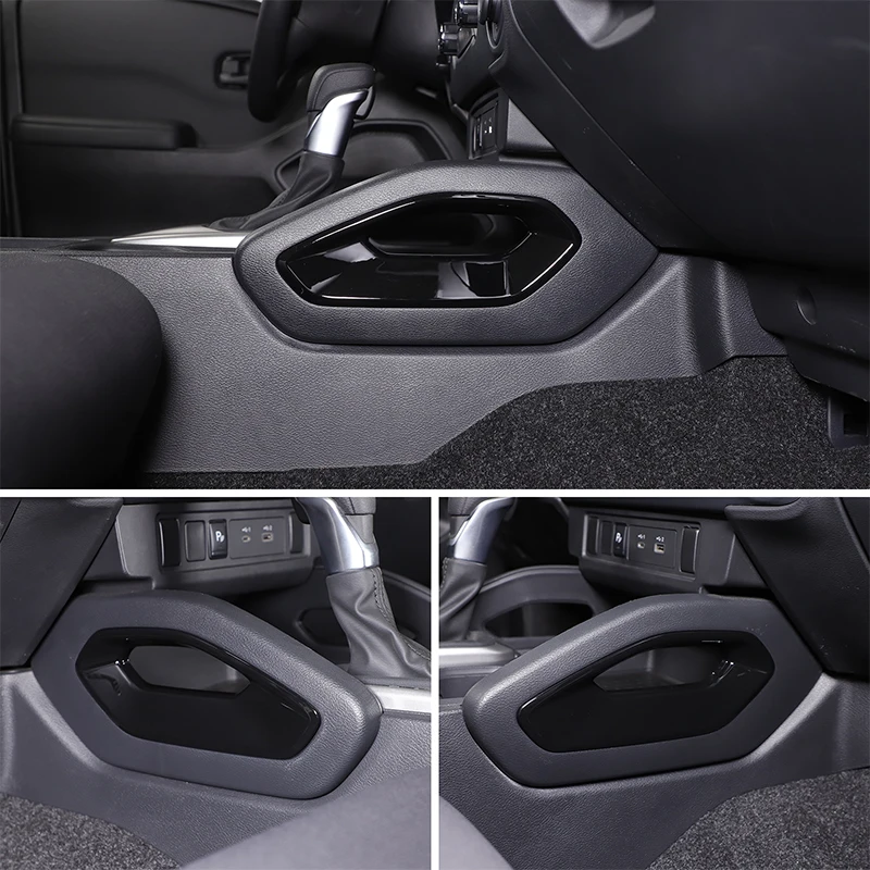 Para Nissan Frontier 2022-2025 ABS fibra de carbono compartimento central para coche reposabrazos cubierta protectora lateral embellecedor Interior accesorios para coche