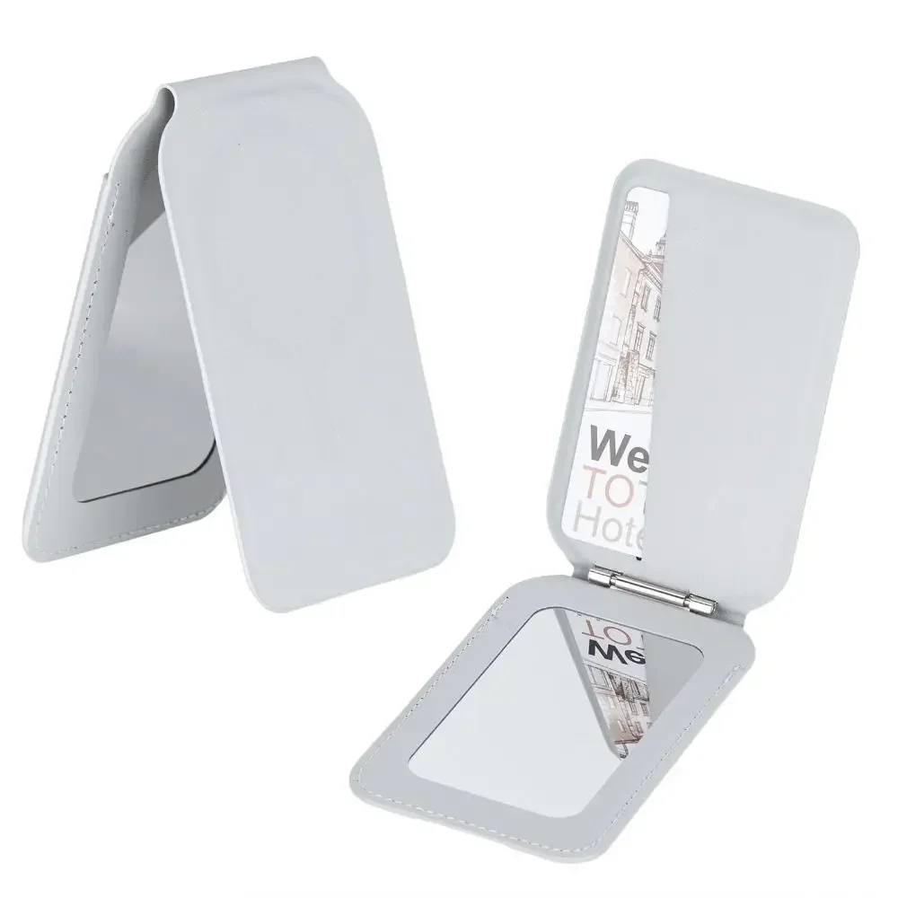 Magsafe Wallet Phone Card Holder Foldable with Makeup Mirror Wallet Card Bag Safty dla iPhone 16 15 14 13 12 ProMax