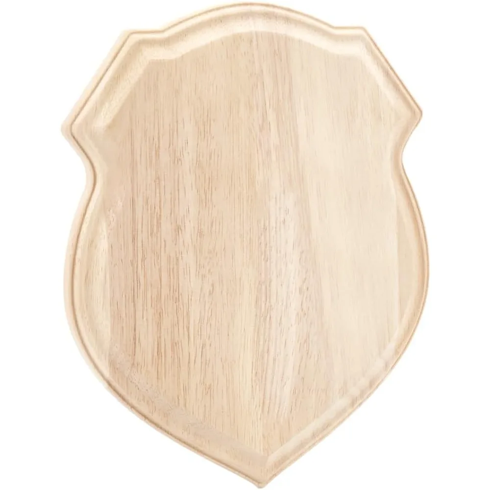 

Незаконченная деревянная доска, деревянная доска, 9,8x7,87x0,7 дюйма, деревянная декоративная доска в форме щита, витрина для ювелирных изделий из бурливуда