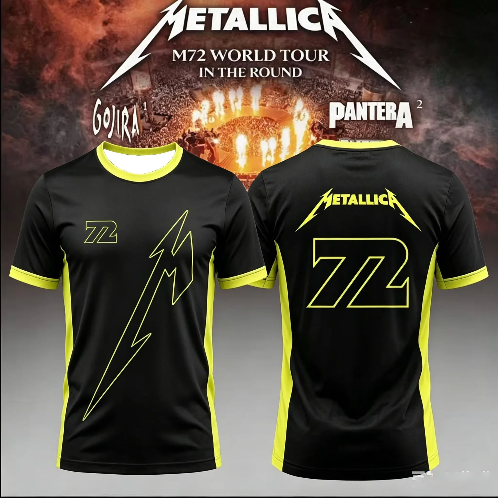 2026 Sommer Metallica Rockband Jersey T-Shirt für Männer und Frauen, atmungsaktive Fan-Geschenke, Kurzarm, locker geschnittene Y2K-Oberteile – Detail 5