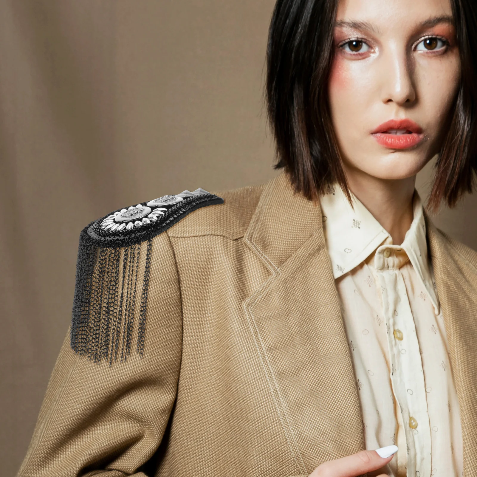 2pcs Tassel Epaulettes: Fashionable Fringe Trim For Jackets Uniforms Party Wedding Costume Accessory Decor Handicraft Sewing