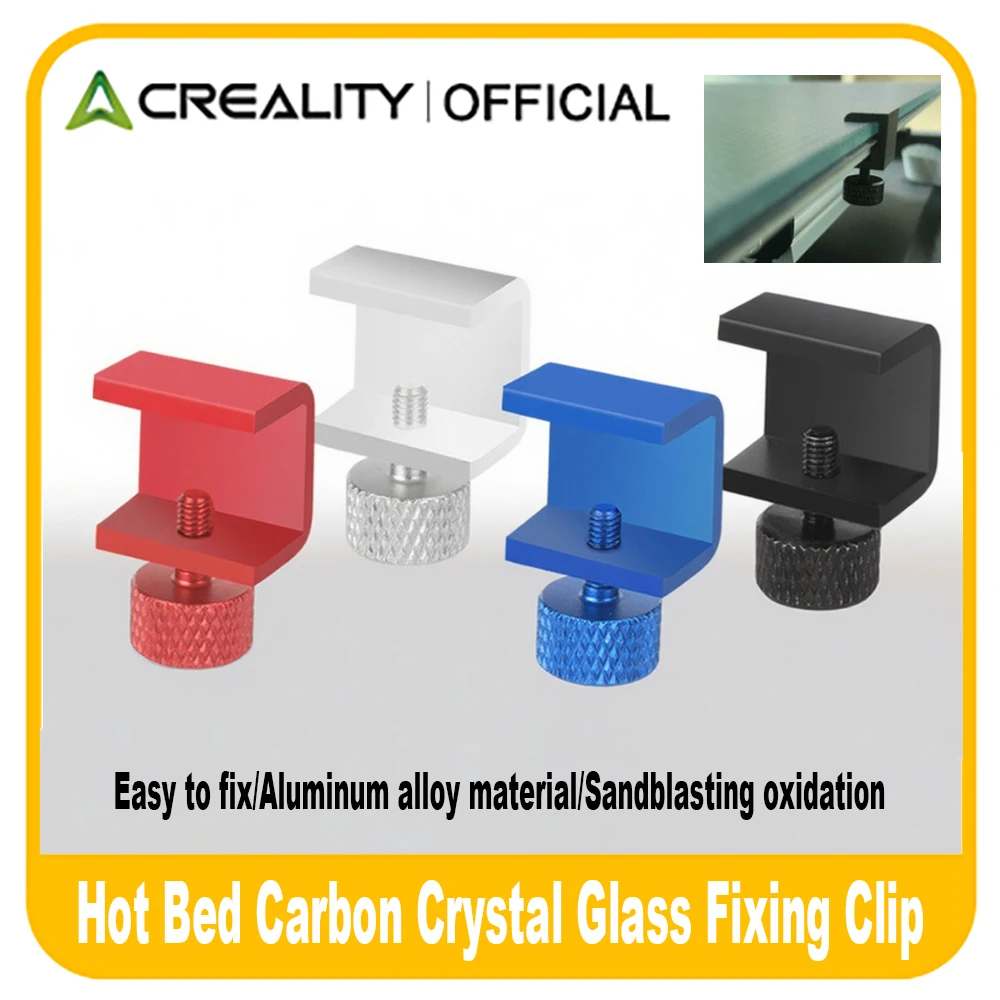 

Creality Ender 3 Glass Bed Clips 3D Printer Bed Clips 4PCS Strong&Flexible for Ender 3 S1/Ender 3 pro/Ender 3 V2/Ender 5/CR-10