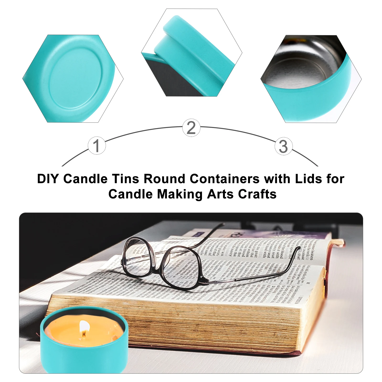 

12Pcs Essential Oil Containers Round Durable Lightweight Compact for Making DIY Crafts Organizing Storage