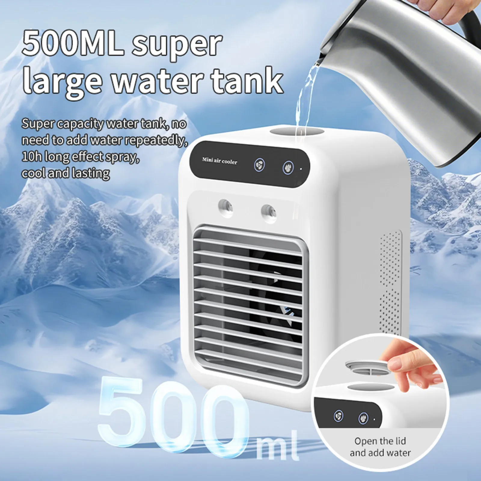 

25w Small Portable Air Conditioner Fan Conditioners Rechargeable Air Cooler Mini Humidifier For Home Bedroom And Office Outdoor
