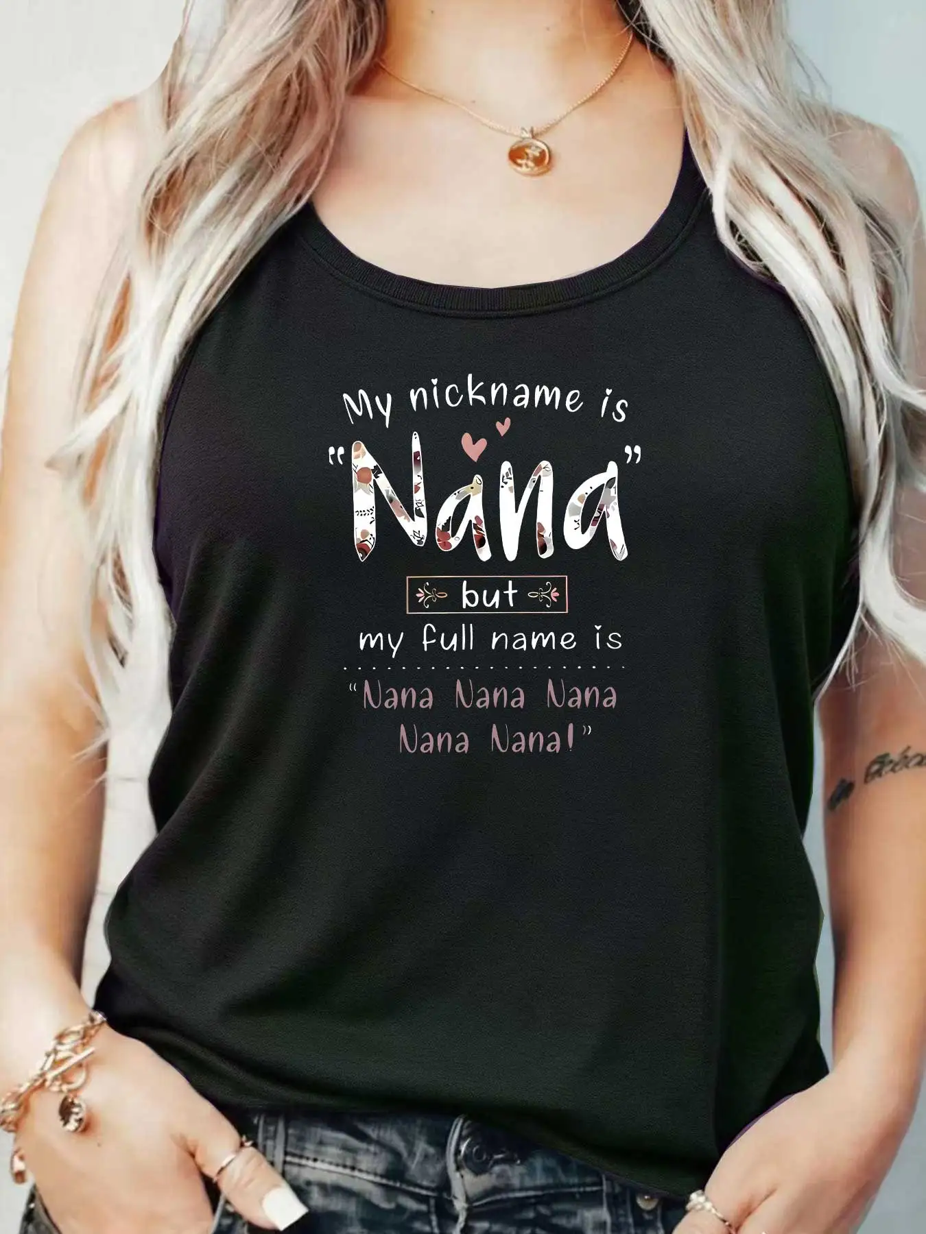 

Loose Fit Printed Pocket T-Shirt for Women with Ribbed Collar round Neck 1-8XL plus Size Comfortable Casual Vest