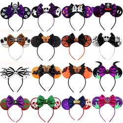 Disney Halloween Ghost Bat Skeleton Headband for Girls Kids Women Cosplay Hairbands Mickey Mouse Ears Headbands Hair Accessories