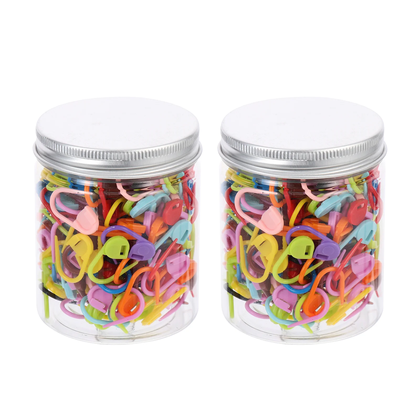 

2 Boxes Plastic Knitting Mark Buttons Small Lightweight Locking Stitch Markers for Crochet DIY Wear-Resistant Sewing Tools