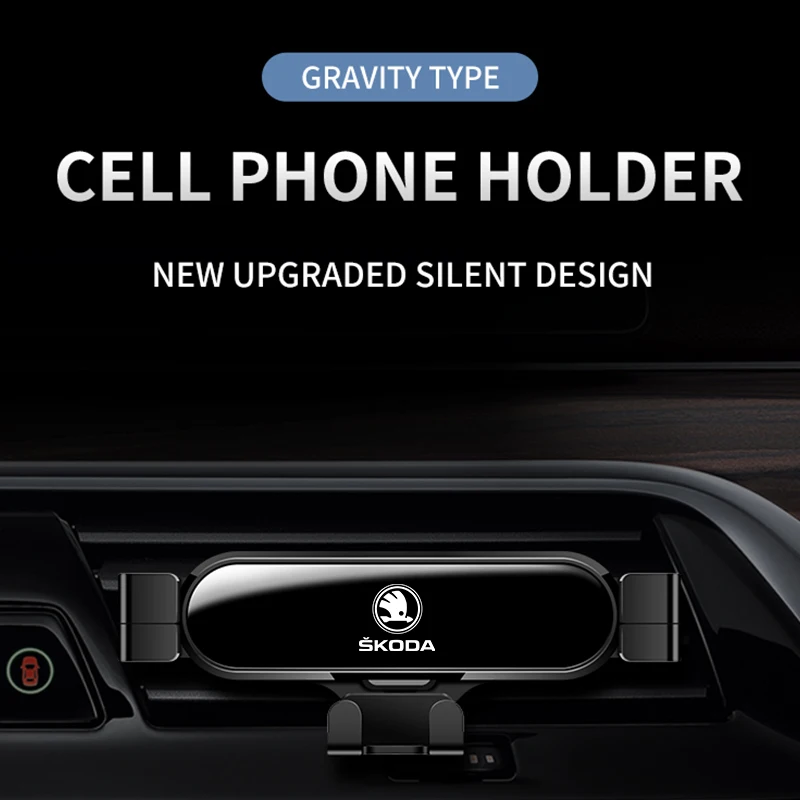 Car Mounted Retractable Phone Holder With Ventilation Opening For Skoda Octavia 2 3 Rapid Kodiaq Karoq Fabia Kamiq Superb - view 3