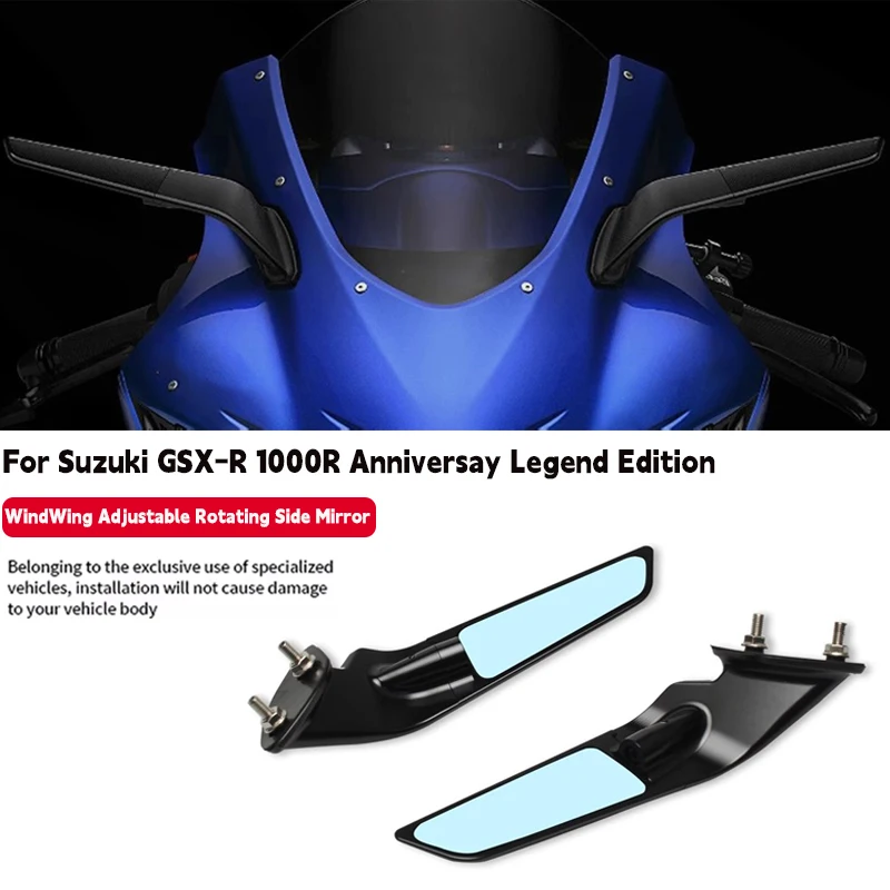 

For Suzuki GSX-R 1000R Anniversay Legend Edition 2021 2020 GSXR 1000 Rearview Mirrors WindWing Adjustable Rotating Side Mirror