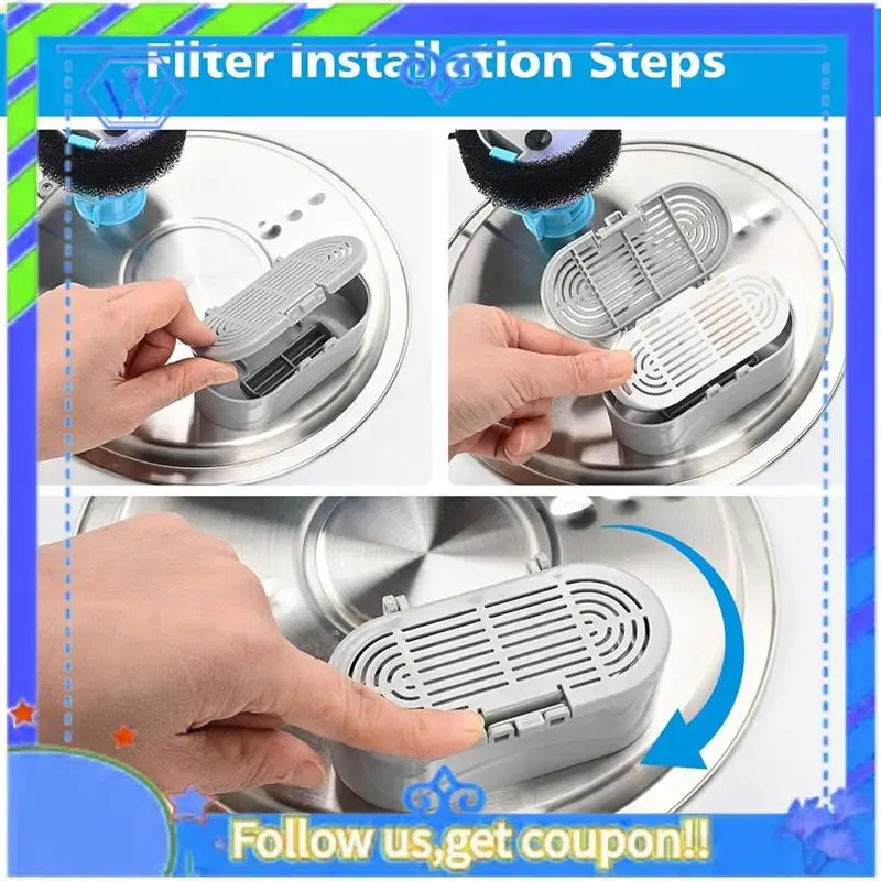 

9PCS Cat Water Fountain Filters 3.2L/108Oz & 4L/134Oz Pet Water Fountain Drinking Fountain Parts Accessories Filter Foams